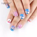 12 / 24 Pcs Kids Short Clear False Nails Press on Nails for Kids -   Children Fake Nails Kids Girls Stick on Nails for Kids Full Cover Cute Pre-Glue Acrylic Fake  Kits Sets . 