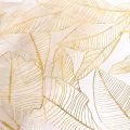 Golden Leaf Organza Metallic Table Runner for Home Kitchen Party Table Decoration.