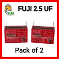 2 Pcs 2.5uf FUJI Capacitor For Ceiling Fans and Motors High Quality. 