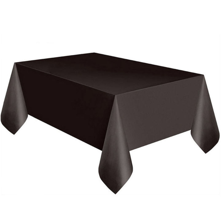 Large Plastic Rectangle Table Cover Cloth Wipe Clean Party Red White Black Tablecloth Covers for Birthday wedding 