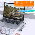 USB HUB Type C 3 0 USB-A Hub Splitter 7 Port USB3.0/2.0 With USB-C 5Gbps High Speed Data Transmission For PC Laptop Macbook. 