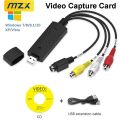 Video Capture Card Easy Cap Convert VHS VCR Mini DV Hi8 DVD to Digital RCA/S-Video Old USB 2.0 Audio Video Record Capturer. 
