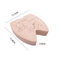 Baby Tooth Box English/ Spanish Wooden Boys Girls Deciduous Teeth Storage Case Baby Teeth Collect Souvenirs Gift Keepsakes. 