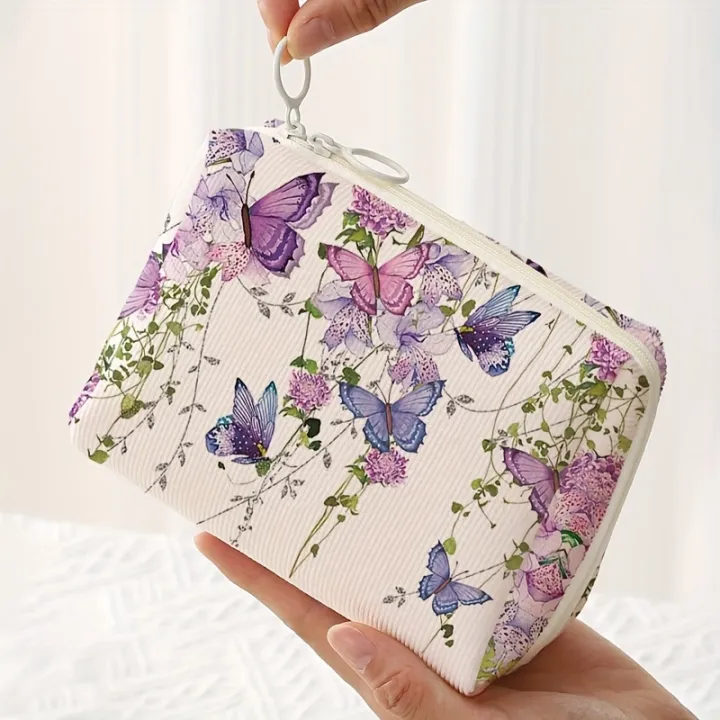 1,%20Purple%20Butterfly%20Pattern%20Makeup%20Bag,%20Portable%20Makeup%20Storage%20Bag,%20Multi%20functional%20Storage%20Bag,%20Lightweight%20Travel%20Bag%20-%20Image%202