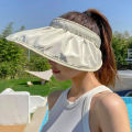 Beach Sun shell cap UV protection hollow out outdoor sports sun hat. 
