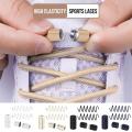 5 Colors Round Elastic Laces Without Ties Metal Buckle Shoelace Sneakers Quick Shoelaces Shoe Accessories 1 Pair. 