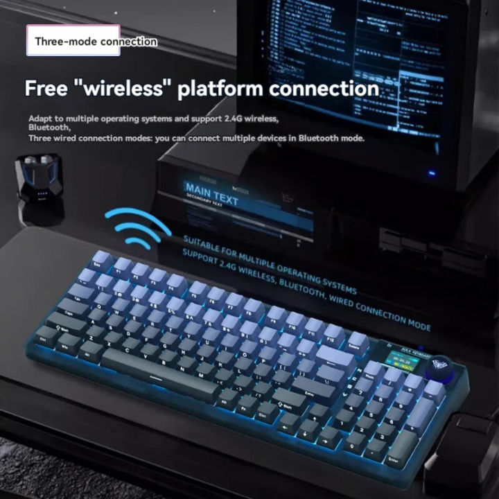 AULA%20F98%20Pro%20V2%20Mechanical%20Keyboard%20F98pro%203-mode%20Wireless%20Bluetooth%20PBT%20Hot-swap%20E-sports%20Customized%20RGB%20Gaming%20Keyboards%20Gift%20-%20Image%203