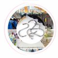 10pcs Stainless Steel S Shaped Hook Kitchen Bathroom Clothing Hooks Multi-functional Metal Hanging Hook. 