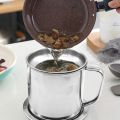 Bacon Grease Container Kitchen Oil Container Can with Strainer for Store Meat Frying Oil and Cooking Grease Storage. 