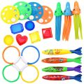 Summer Swimming Diving Toys Set Pool Swim Ring Water Sports Play Game Diving Stick Underwater Accessories Grabbing Toys for Kid. 