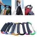 Large Carabiner Stroller Hooks Organizer Aluminum D Ring Spring Snap Keychain Clip Carry Handle for Hanging Purses Shopping Bags.