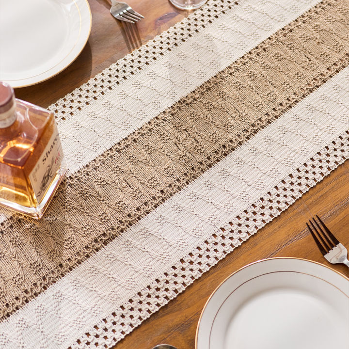 Boho%20Table%20Runner%20for%20Home%20Decor%20Macrame%20Cream%20&%20Brown%20Farmhouse%20Table%20Runner%20with%20Tassels%20for%20Bohemian%20Dining%20Bedroom%20Decor%20-%20Image%204