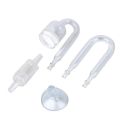 4 In 1 Aquarium CO2 Diffuser Set Carbon Dioxide Atomizer Check Valve U Shaped Connector Suction Cup For Fish Tank Planted Supply. 