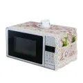 Anti-Slip Microwave Oven Dust Cover Microwave Dustproof Cover Decorative Kitchen Appliance Cover with Storage Bags. 