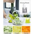 Vegetable Cutter & Slicer Manual Kitchen Cheese Chopper Machine With 3 Sharp Drums Multifunctional Garlic Potato Shredder. 