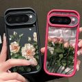 Oil Painting Rose Flowers Case For Google Pixel 10 9 8 7 Pro 8A 7A Pixel 9 10 Pro XL Solid Color Shockproof Silicone Phone Cover.