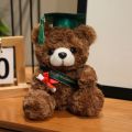 18CM Dr. Bear Cute Plush Toy Small Light Brown Teddy Wear Doctor Hat Doll Graduation . 
