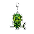 Anime GACHIAKUTA Zanka Rudo Enjin Acrylic Keychain Backpack Pendant Keyring Key Chain Decoration Ornament Props Fans .