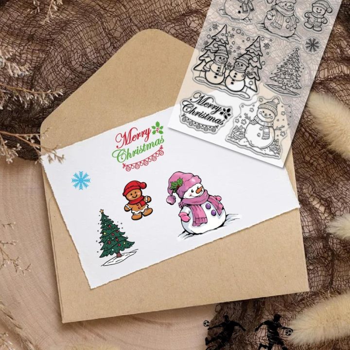 Christmas%20Clear%20Stamps%20Snowman%20Gingerbread%20Man%20Snowflake%20Merry%20Christmas%20Tree%20Transparent%20ReusableRubber%20Stamp%20-%20Image%205