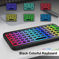 Mini Backlit RGB Bluetooth Keyboard for PC Tablet Laptop Rechargeable Wireless Bluetooth Keyboard for iPad IOS Android Macbook. 