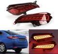 Toyota Yaris Rear Brake Light Back Bumper light Neon And Flashing. 