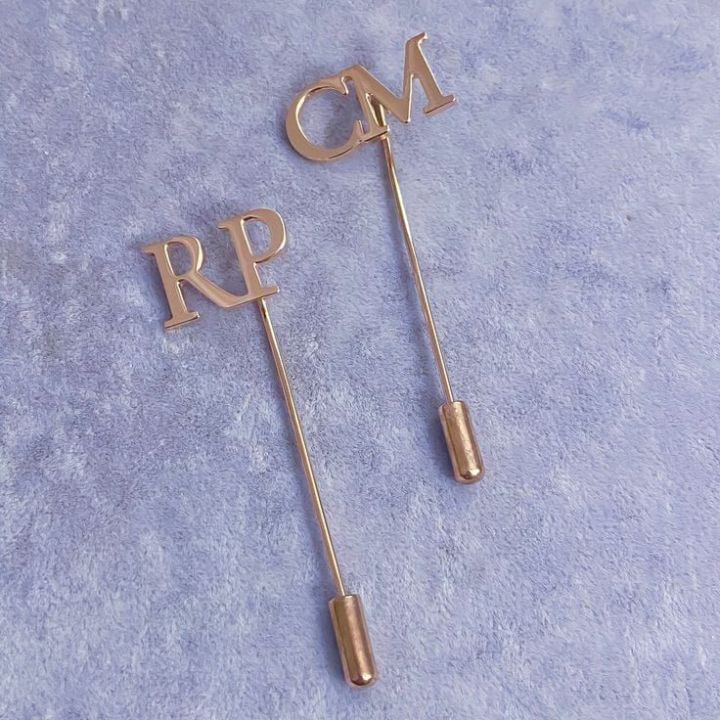 Name Coat Pin for Boys and Groom | Name Initials Coat Pin | Customize Lapel Pin for Groom, Customize Lapel Pin, name brooch pins for mens