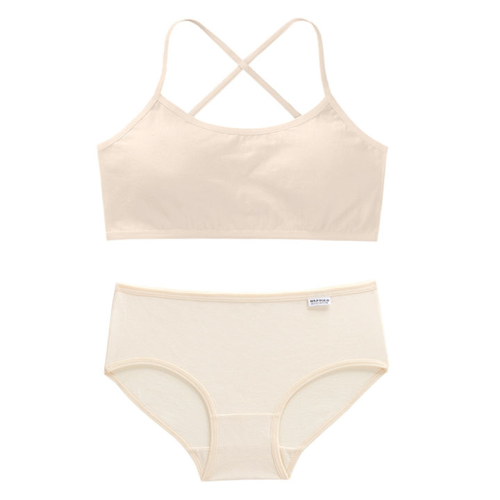 %E3%80%90New%20Arrivals%E3%80%91Teenage%20Girls%20Solid%20Bra%20And%20Panties%20Underwear%20Set%20Children%202025%20Crisscross%20Soft%20Support%20Camisole&Bralette%20Kids%20Training%20Bra%20Sets%20-%20Image%204