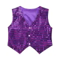 Kids Boys Girls Shining Sequins Vest Jacket Waistcoat for Hip-hop Jazz Christmas Party Stage Performance Dance Costumes Clothes. 