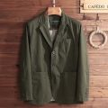 New European Plus Size Men's Jacket Elegant Italian Style Gentleman Business Lapel Loose Casual Slim Fit Three Buttons Blazer. 