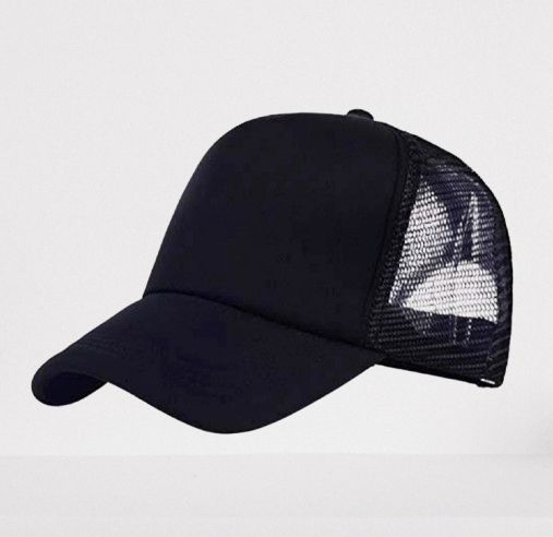 Black Half Foam Net Fashion Styles Cap for Men