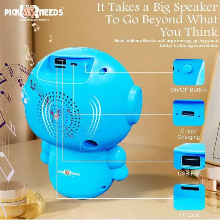 Portable%20Astronaut%20Wireless%20Speaker%20with%20Dynamic%20Sound,%20LED,%202000mAh%205W%20Bluetooth%20-%20Image%202