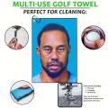 Tiger Design Funny Microfiber Premium Golf Towel, Printed Golf Towels for Golf Bags for Men&Women, Golf Accessories For Dad.
