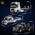 HUIQIBAO MOC Tow truck Model Building Blocks City trailer Bricks Toy for Kids Boy Children Adult Car Set home Decoration.