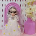 18cm Wonderful Princess Dolls for Girls - Elegant Party Dress with Crown -Per Piece Random pack.