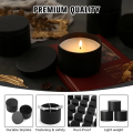 12pcs 4/8oz Candle Tins With Lids, Round Metal Candle Jars Kit For Loose Candles, Used For DIY Storage, Candle Making Supplies. 