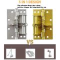 New 3 In 1 Automatic Self Closing Door Hinges with Positioning 90 Degrees Integrates Spring Hinge, Door Closer and Door Stopper. 