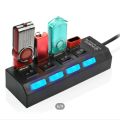 USB HUB - 4 Port USB 2.0 - With Switch ON/OFF Button - Allows Multiple Devices Connect. 