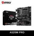 MSI AMD A520M PRO Motherboard Support Ryzen CPU R3 R5 R7 5000 & 3000 Series Mainboard AM4 M.2 NVME Dual Channel DDR4 Full New. 