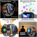 LIGE New 2.2-inch 3D Curved Screen Smart Watch With LED Light Heart Rate Health Monitor Smartwatch BT Call Sport Fitness Watches.