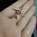 High Quality Sparkling Zircon Airplane Aircraft Men Pins Brooches Party Jewelry Women Suit Brooch Pin Gifts. 