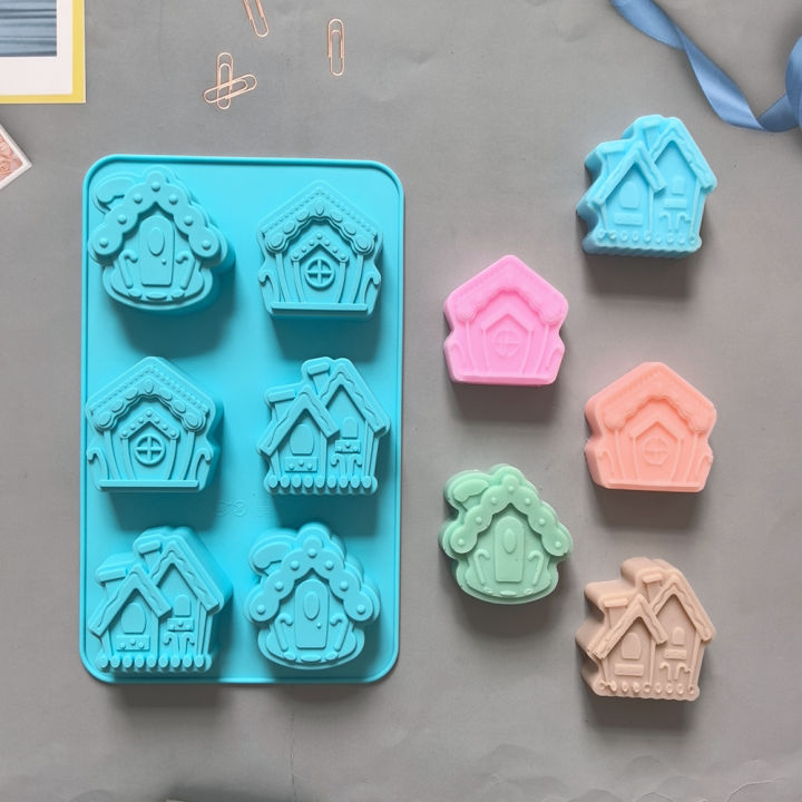 6-cavity%20Christmas%20house%20shaped%20soap%20candle%20silicone%20mold,%20suitable%20for%20handmade%20DIY%20wax%20molds%20for%20aromatherapy%20soap%20-%20Image%204