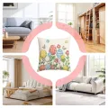 45x45cm Happy Easter Cushion Cover Cute Flower Eggs Pillow Cover Easter Egg Pillowcase Home Decorative Throw Pillow Case. 