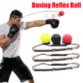 Boxing Reflex Speed Punch Ball Boxing Rubber Balls for Agility Reaction Training with Sweatband Fitness Equipments Accessories. 