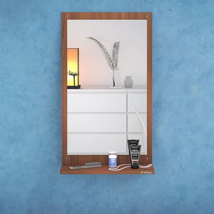 Furnisha Home Furniture Engineered Wood Cupboard Frame Dressing Wall Mirrors/ Wall Hanging Dressing Mirrors With Shelf/Decorative Wall Mirror/Dressing Table For Bed Room/Living Room / Bath Room 28/16