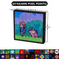 Bluetooth LED Pixel Panel 64x64 RGB Programmable Pixel Art Display APP Control Creative Animations Digital Clock For Desk Room. 