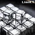 LimiKT 4/6/8 PCS 304 Stainless Steel Ice Cubes Frozen Ice Grain Whiskey Ice Tartar Frozen Artifact Metal Frozen Ice Cubes. 