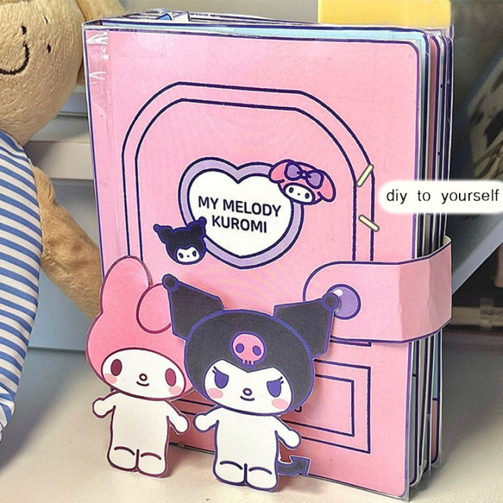 Sanrio DIY Quiet Book Kuromi Cinnamoroll Melody Handmade Semi-Finished ...