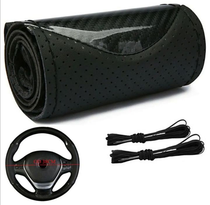 Univarsal%20Slai%20Leather%20Steering%20wheel%20Cover%20Corban%20Fiber%20Pattern%20Fashion%20-%20Image%205