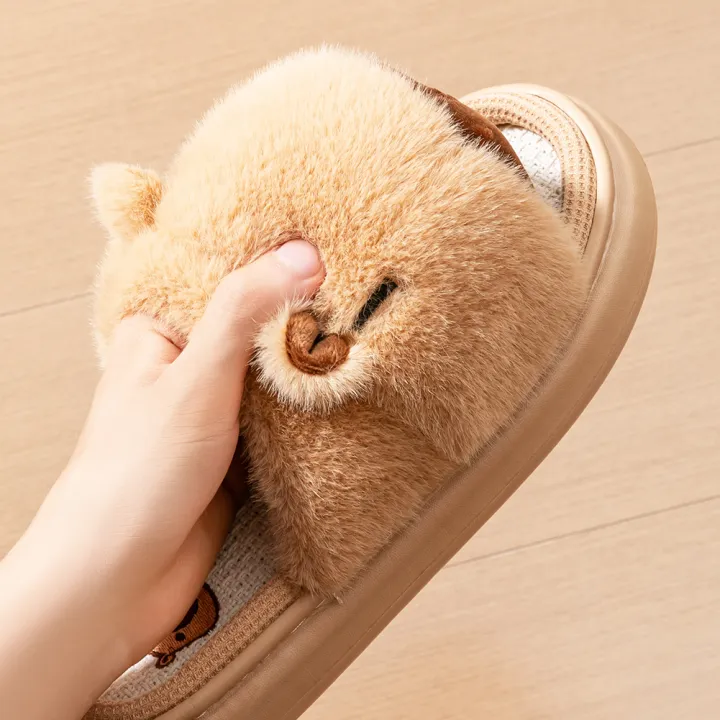 Cute%20Platform%20Slippers%20for%20Women%20EVA%20Sole%20Memory%20Foam%20Soft%20Home%20Shoes%20Capybara%20Animal%20Warm%20Comfortable%20Designer%20Bedroom%20-%20Image%204