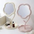 Desktop Flower Mirror Creative Dorm Room Decor Makeup Vanity Mirror Gao Yan Style High Aesthetic Value Bedroom Home Decoration. 